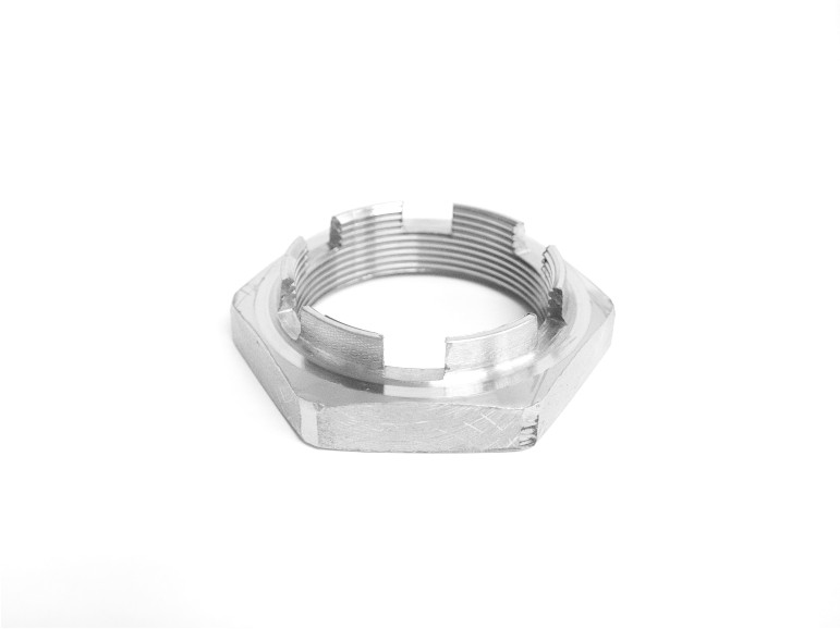 PORCA DO CUBO DIANTEIRO  RODA DISCO  FH TODOS( ACO 8640-CROMO NIQUEL)